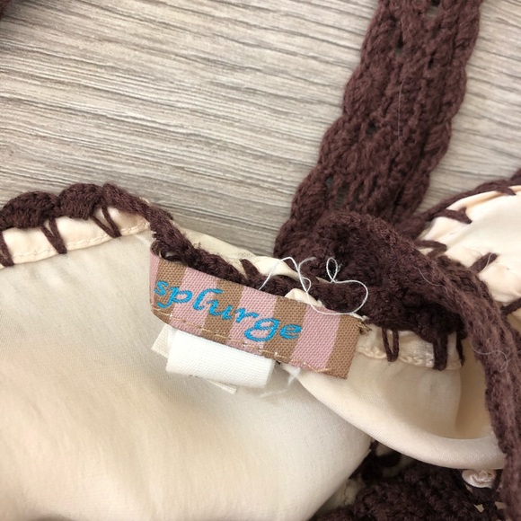 Vintage Cream Crotchet & Silk Dress - Picture 4 of 4